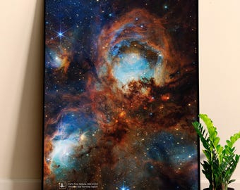 Cat's Paw Nebula, NGC 6334 (James Webb poster/JWST) — space poster, science print, space art, jwst wall decor, NASA art print