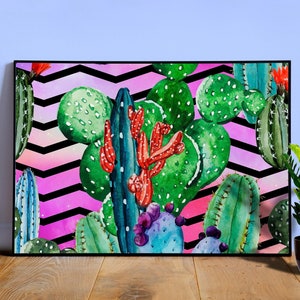 Tropical Synthwave Space #11 Neon Geometric Jungle — space poster, tropical poster, synthwave neon poster, abstract poster
