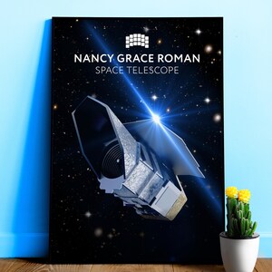 Poster del telescopio spaziale Nancy Grace Roman Space Telescope 2026 — Stampa spaziale NASA, Arte murale scientifica, Poster futuristico sullo spazio, Decorazioni per la casa a tema astronomico, Arte NGRST