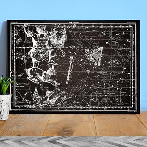 Konstellationen, 1820 — Vintage Astronomie Poster, Weltraum Poster, Vintage Retro Druck, kosmische Vintage Karte, Konstellationen