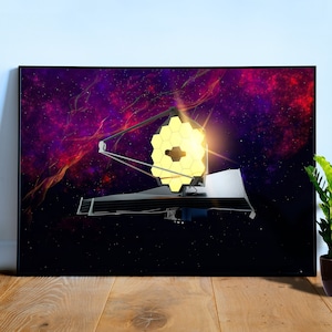 James Webb Space Telescope. NASA JWST — space poster, science poster, space photo, space art