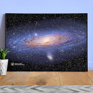 Galassia di Andromeda M31, telescopio spaziale Hubble della NASA — poster spaziale, stampa scientifica, foto spaziale, arte murale astratta