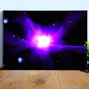 Quasar und Galaxien #2 — Weltraum Poster, Wissenschaft Kunstdruck, Weltraum Foto, Ästhetisches Poster