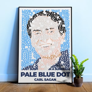 Pale Blue Dot poster, Carl Sagan quote — space poster, science poster, aesthetic poster, text-art poster