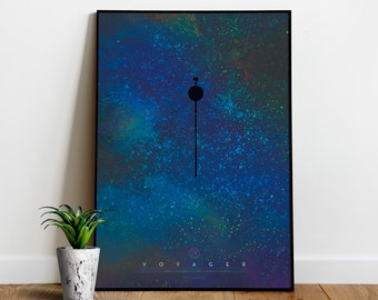 NASA Voyager 1, vintage space — space poster, science poster, aesthetic poster