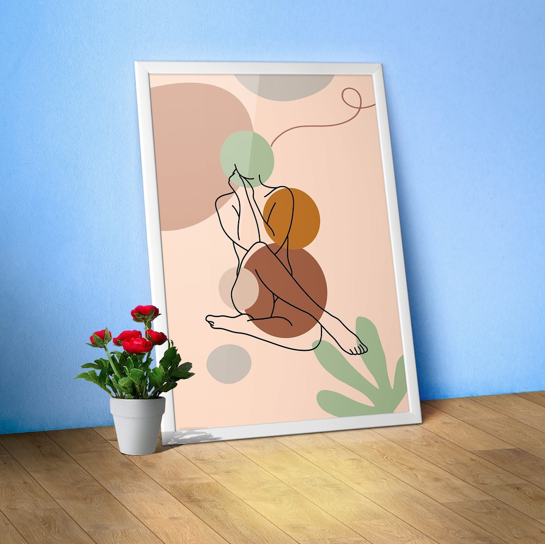 Boho Woman Poster Minimalist Art 1 – Aesthetic Boho Wall Decor ...