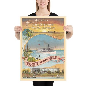 Egypt & The Nile, 1910s — retro vintage travel poster, retro travel art, retro travel wall art