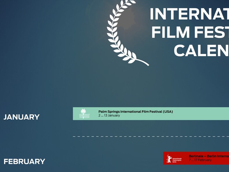 International Film Festivals Calendar Poster Etsy