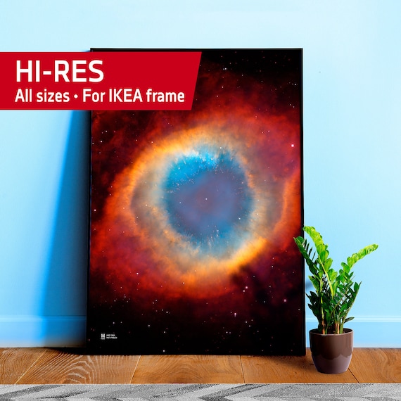 Helix Nebula, NGC 7293, NASA Hubble Space Telescope — space poster, science poster, space photo, abstract poster