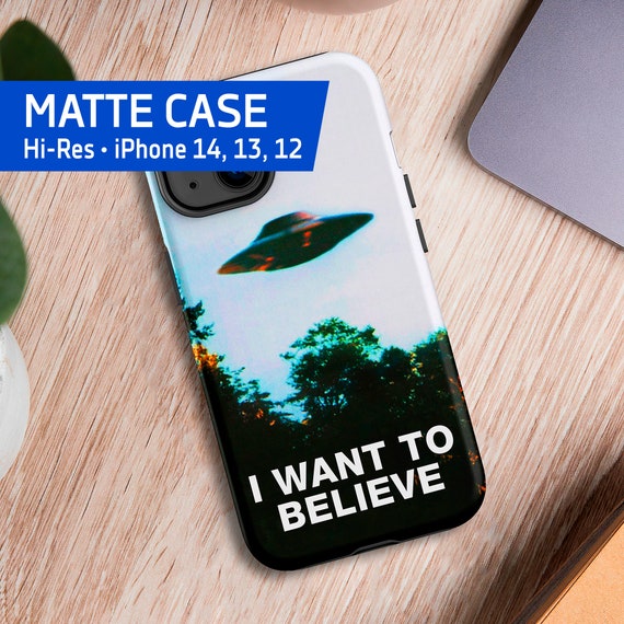 I want to believe. Original poster The X-Files poster — Tough Matte iPhone case (iPhone 16/15/14/13/12 case). Space iPhone case