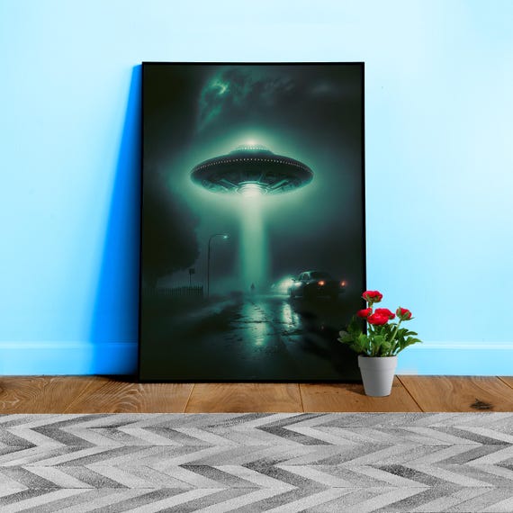 The Truth is Out There / The X-Files photo of UFO — sci-fi poster, movie art, I want to believe poster, space print, aliens wall decor