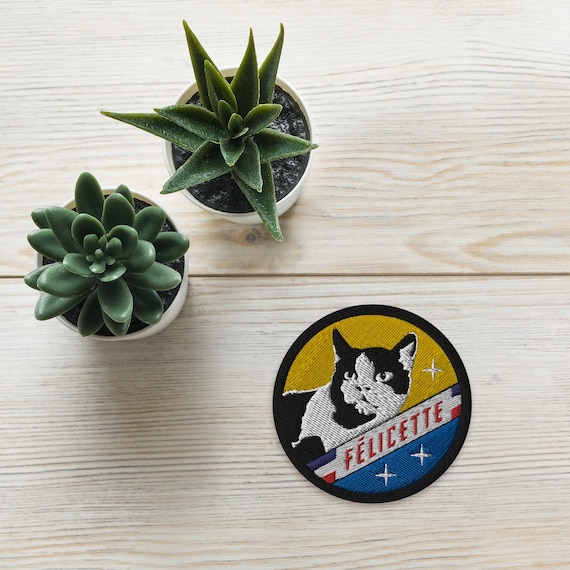 Felicette, First cat in space, France 1963 — embroidered patch, space patches, nasa patch, retro patch, vintage patch