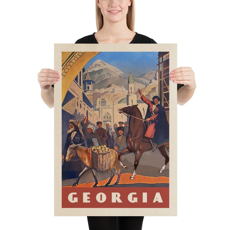 Georgia, 1930s — retro travel poster, vintage travel art, retro travel wall art