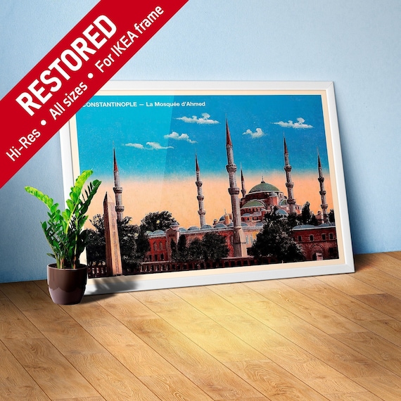 Istanbul/Constantinople, Turkey/Ottoman, 1900 — retro vintage travel poster, retro travel art, retro travel wall art, retro travel postcard