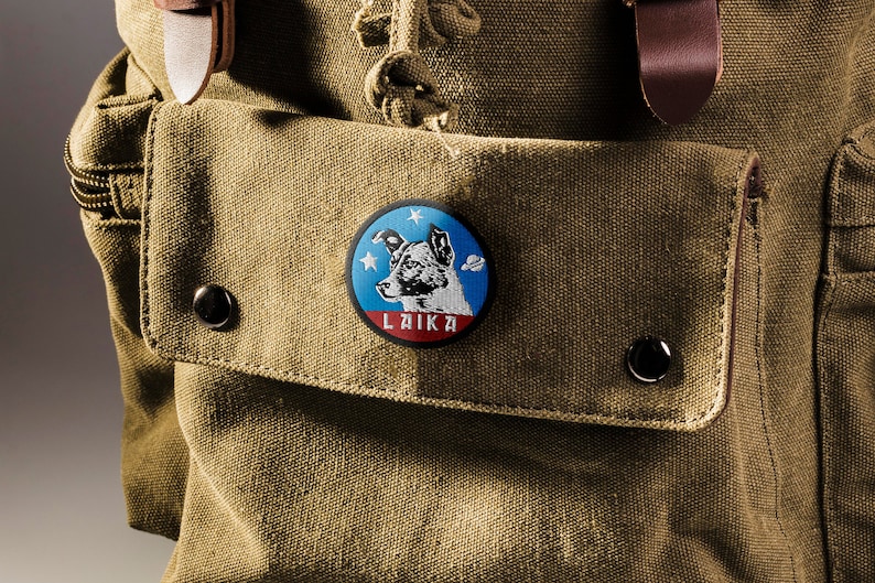 Layka Patch Laika Patch, Soviet First Space Dog — Embroidered Patch, Space Patches ...