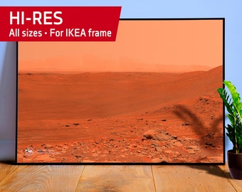 NASA Perseverance, 2023, Mars, Belva Crater — space poster, Hi-Res photo poster, Mars poster, Mars panoramic photo, space gifts