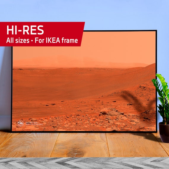 NASA Perseverance, 2023, Mars, Belva Crater — space poster, Hi-Res photo poster, Mars poster, Mars panoramic photo, space gifts
