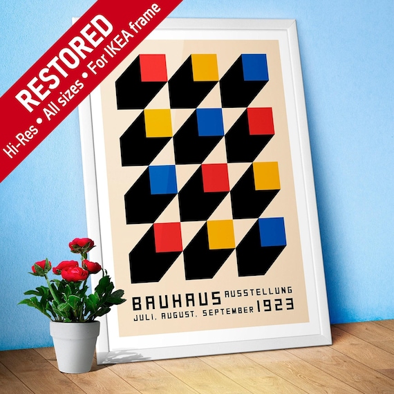 Bauhaus Exhibition Poster, 1923 — bauhaus art print, abstract poster, geometric poster, vintage poster, retro poster