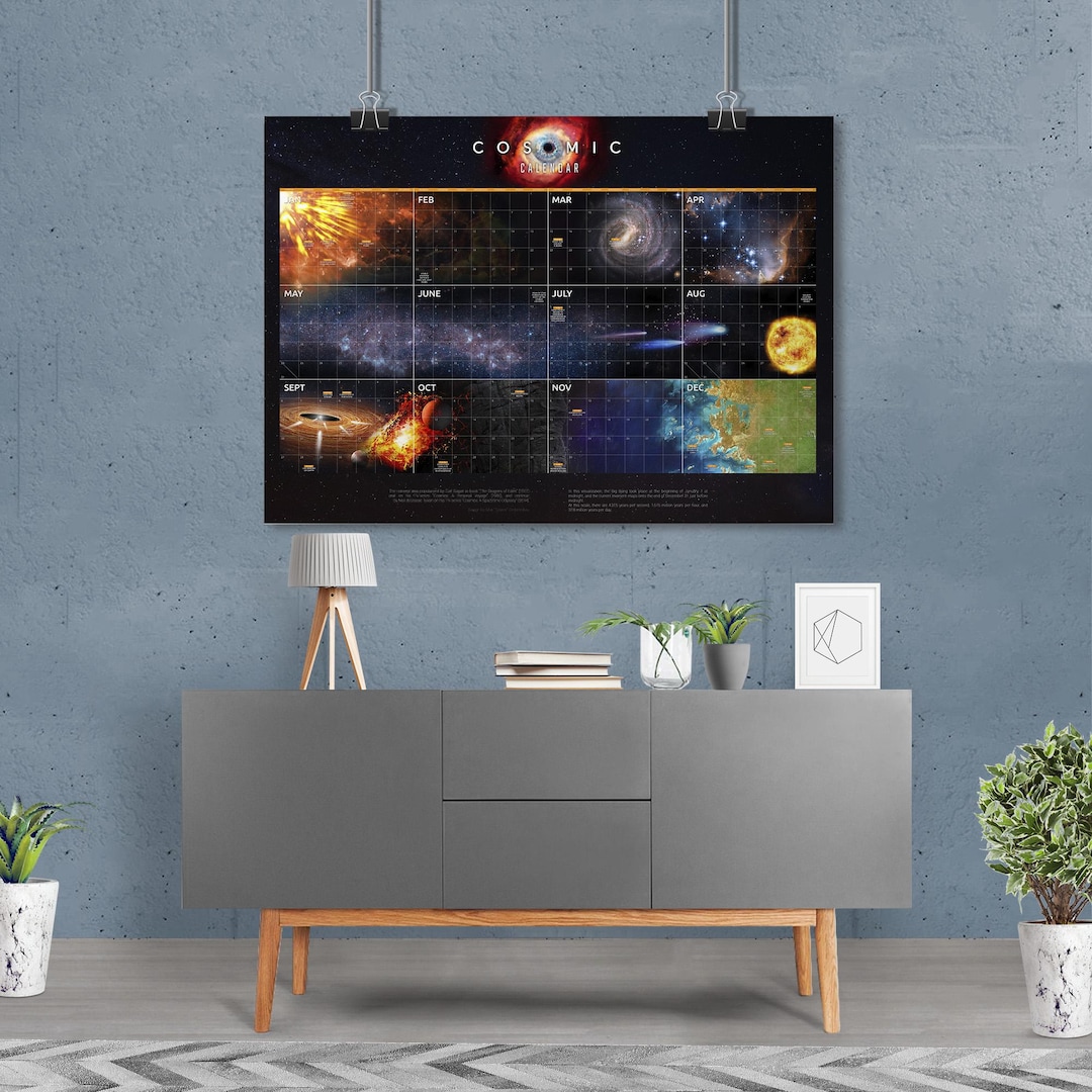 Cosmic Calendar (flat Astronomy Style), Universe Evolution Chart ...