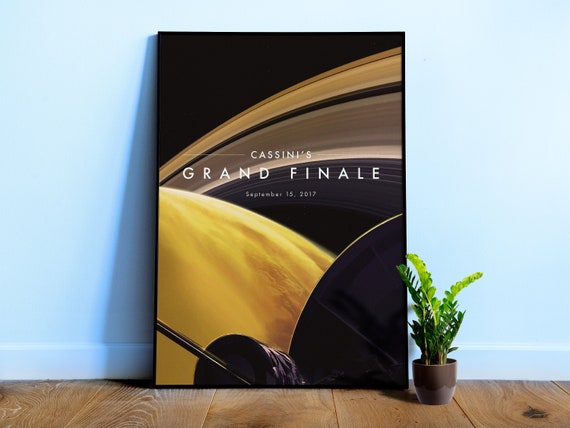 NASA Cassini's Grand Finale (Saturn poster) — space poster, science poster, photo poster, space art