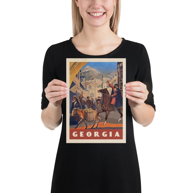 Georgia, 1930s — retro travel poster, vintage travel art, retro travel wall art