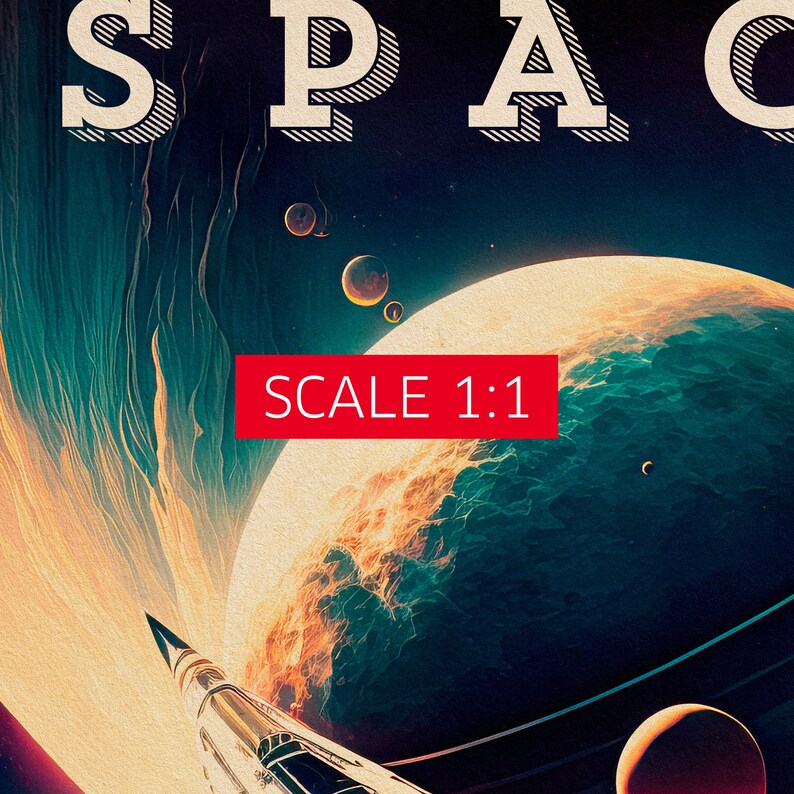 Space Travel — Retro Space Poster 1950s, Retrofuturism Art Print With ...