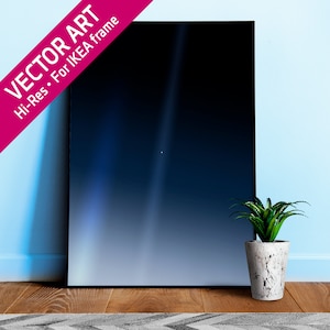 Pale Blue Dot poster, Voyager 1 (2020 revision) — Space poster, science print, wall art, NASA poster, vector art