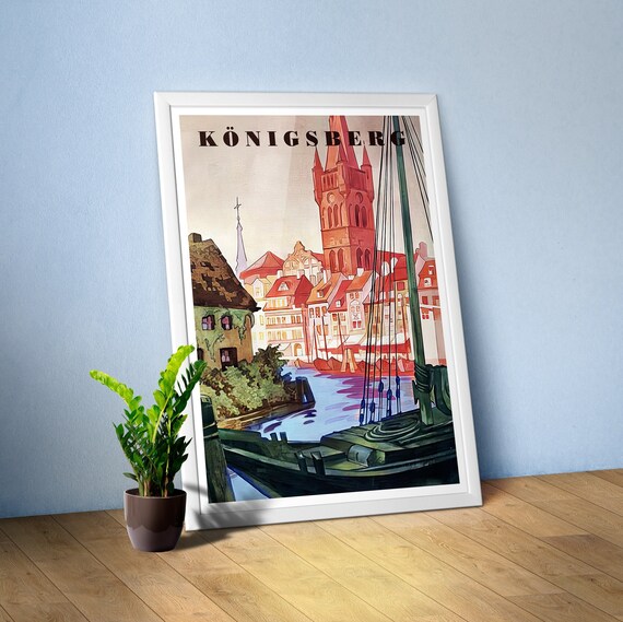 Konigsberg/Königsberg, Prussia, Germany, 1937 — retro vintage travel poster, retro travel art, retro travel wall art