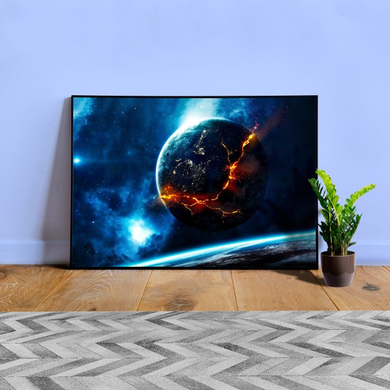 Space explosion: Apocalypse in space #3 — space poster, space art, photo poster, space collage, sci-fi print, dead space art