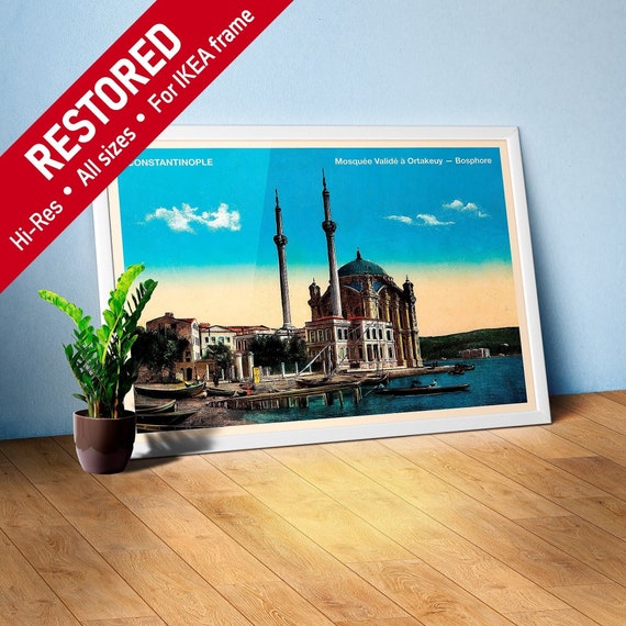 Istanbul/Constantinople, Turkey/Ottoman, 1900 — retro vintage travel poster, retro travel art, retro travel wall art, retro travel postcard