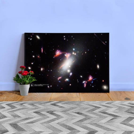 Question Mark Galaxy (James Webb/JWST) — space poster, science poster, space photo, space art, jwst picture
