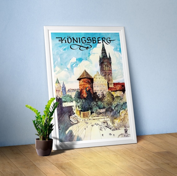 Konigsberg/Königsberg, Prussia, Germany — retro vintage travel poster, retro travel art, retro travel wall art