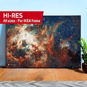 Star Factory 30 Doradus, NASA Hubble Space Telescope — space poster, science poster, space photo, abstract poster