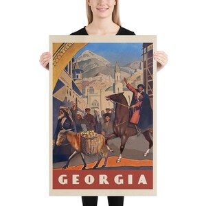 Georgia, 1930s — retro travel poster, vintage travel art, retro travel wall art