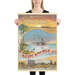 Egypt & The Nile, 1910s — retro vintage travel poster, retro travel art, retro travel wall art