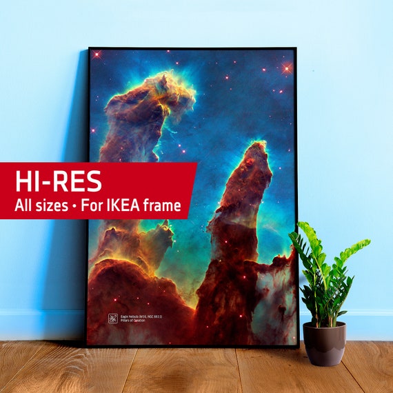 Eagle Nebula M16, NGC 6611 - NASA Hubble Space Telescope — space poster, science poster, photo poster, abstract poster
