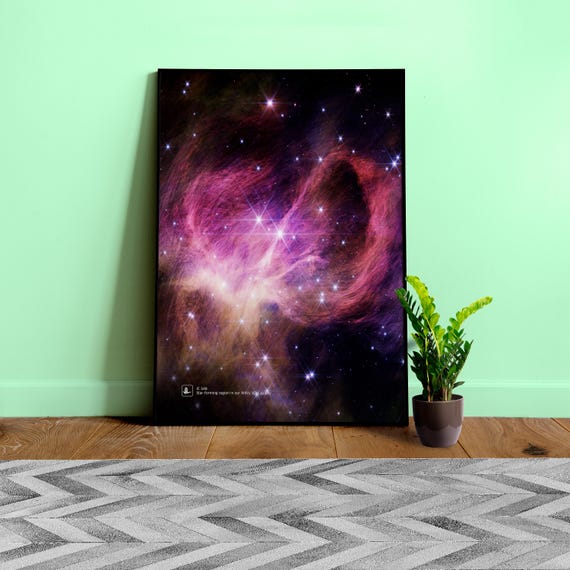 IC 348 / Star-forming region in our Milky Way galaxy (James Webb/JWST) β space poster, science print, space art, jwst wall decor, NASA art