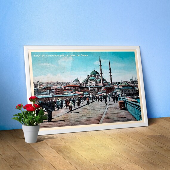 Istanbul/Constantinople poster, Turkey, 1900 — retro travel poster, vintage travel art, retro travel wall art, travel wall decor