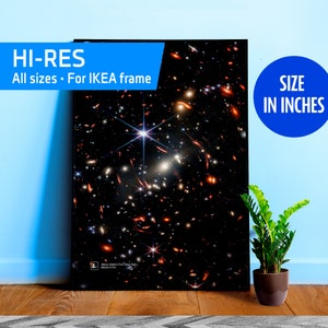 James Webb&#39;s First Deep Field  (James Webb/JWST) — space poster, science poster, space photo, space art print, jwst picture [inches]