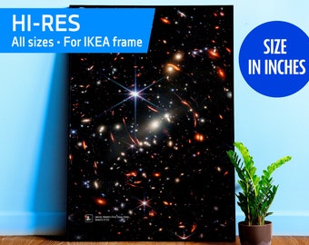 James Webb's First Deep Field  (James Webb/JWST) — space poster, science poster, space photo, space art print, jwst picture [inches]