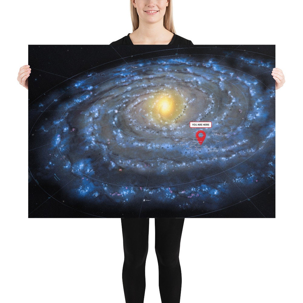A2Space Galaxy Milky Way Stars Size A2 Poster Print Photo Art Gift #8499