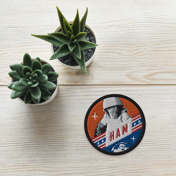 Ham, First chimp in space, USA, 1961 — embroidered patch, space patches, nasa patch, retro patch, vintage patch