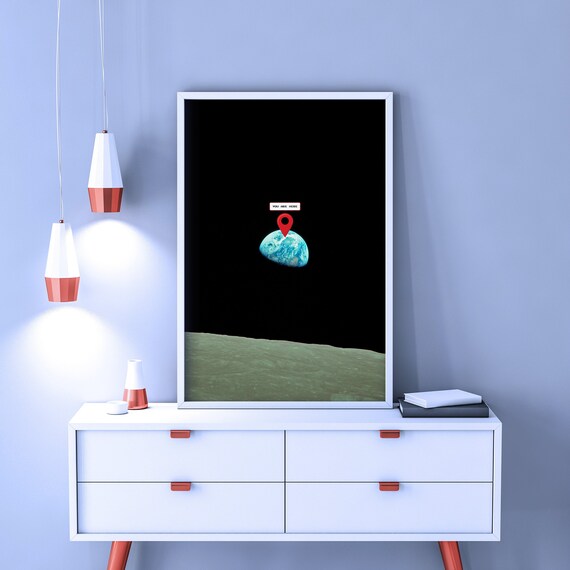 You are here: Earthrise, NASA Apollo 8 — Space poster, science poster, galactic map, space map