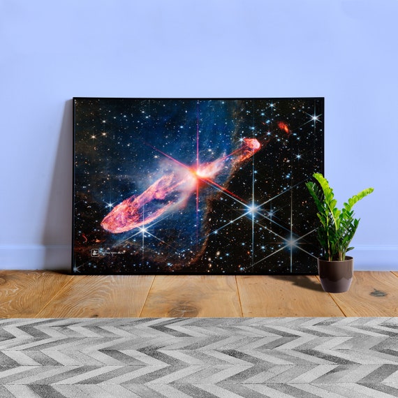 Herbig-Haro 46/47 (James Webb/JWST) — space poster, science poster, space photo, space art, jwst picture