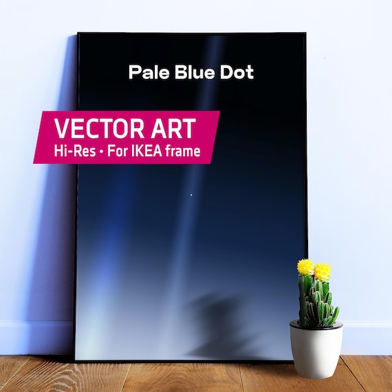 Pale Blue Dot poster, NASA Voyager 1 (2020 revision) — Space poster. Science art print, NASA poster, inspirational wall art and nerdy gift
