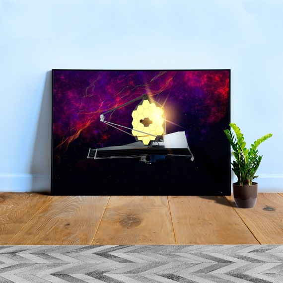 James Webb Space Telescope. NASA JWST — space poster, science poster, space photo, space art