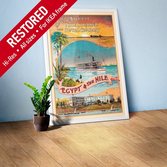 Egypt & The Nile, 1910s — retro vintage travel poster, retro travel art, retro travel wall art