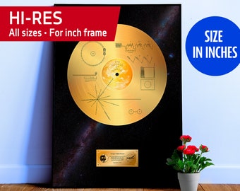 Tableau Mural NASA Voyager Golden Record - Décoration Espace - Cadre Métallique - Neuf