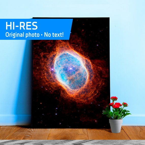 Southern Ring Nebula. NGC 3132. No text — space poster, science poster, space photo, space art, jwst picture, abstract poster [inches]