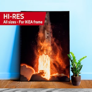 SpaceX Falcon 9 liftoff/TESS Mission, 2018 — space poster, space art print, photo poster, nasa poster